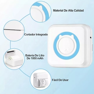 Foto 2 | Mini Impresora Térmica Portátil Bluetooth Inalámbrica Eo Safe Imports Esi-12709 Negro