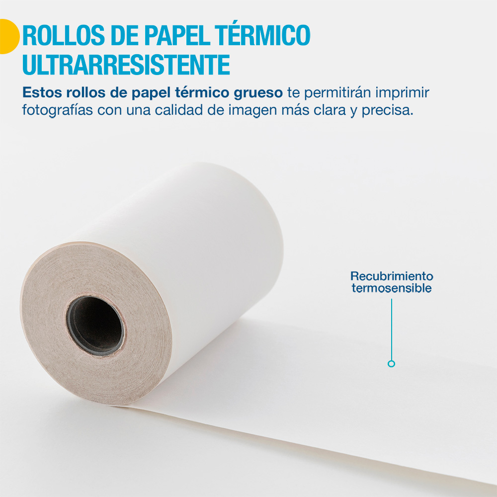 Foto 5 pulgar | Rollos De Papel Térmico 10 Piezas Para Cámara Digital Shimy 84132 57mm, Shimy, Color Blanco