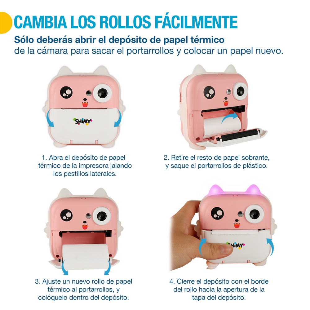 Foto 7 pulgar | Rollos De Papel Térmico 10 Piezas Para Cámara Digital Shimy 84132 57mm, Shimy, Color Blanco
