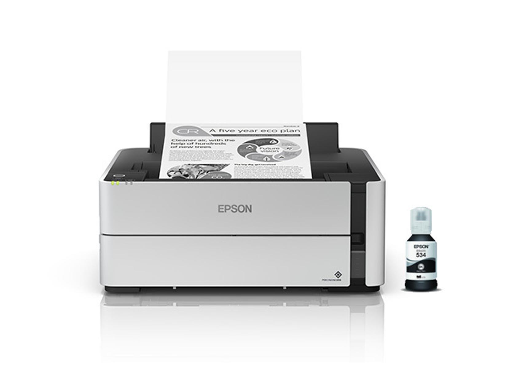 Impresora Epson Ecotank M1180 color Blanco Monocromática Tanque de Tinta Negra Wi-Fi