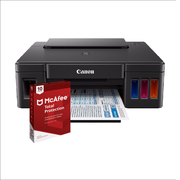 Kit De Impresora Canon G1110 + Licencia Digital Antivirus Mcafee 10 Dispositivos 1 Año