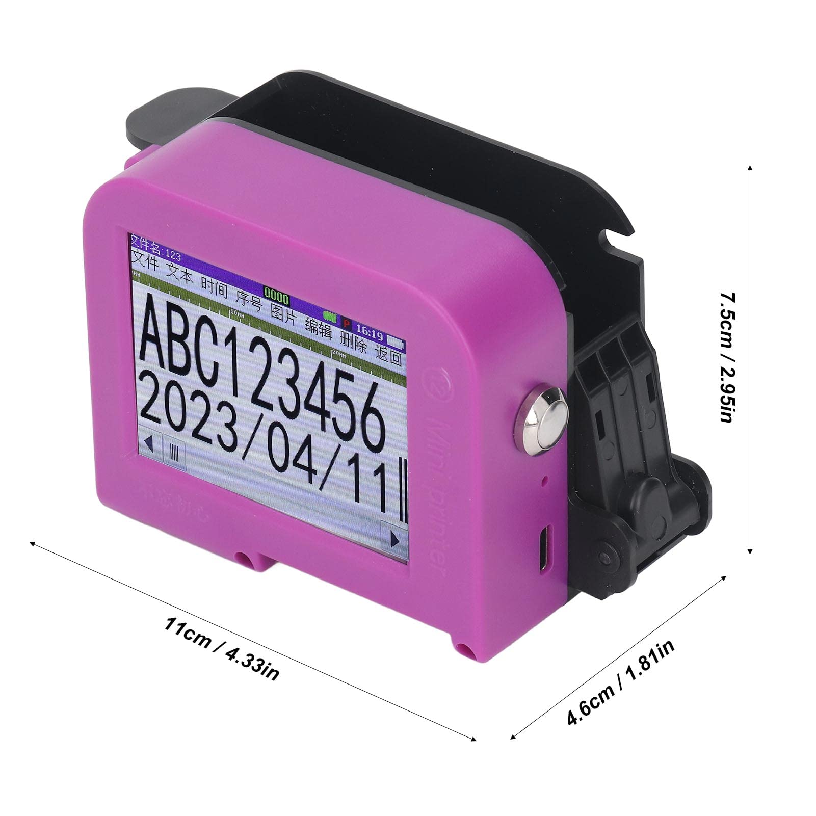 Foto 7 pulgar | Impresora De Inyección De Tinta Portátil Naroote Dp19 Con Led Y Batería De 1200 Mah - Venta Internacional.