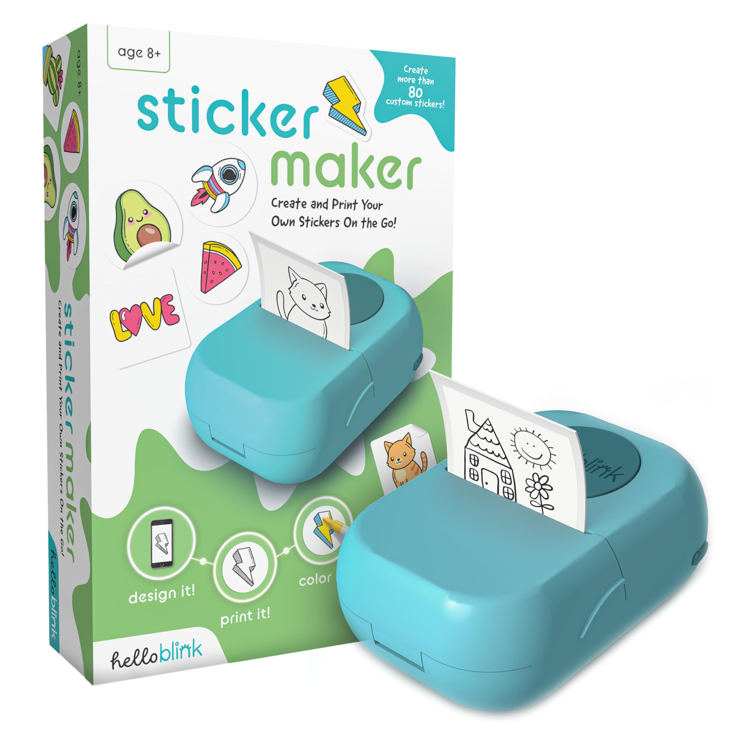 Foto 2 pulgar | Mini Impresora Fotográfica Y Pegatinas Ceaco Hello Blink Kids 8+ - Venta Internacional.