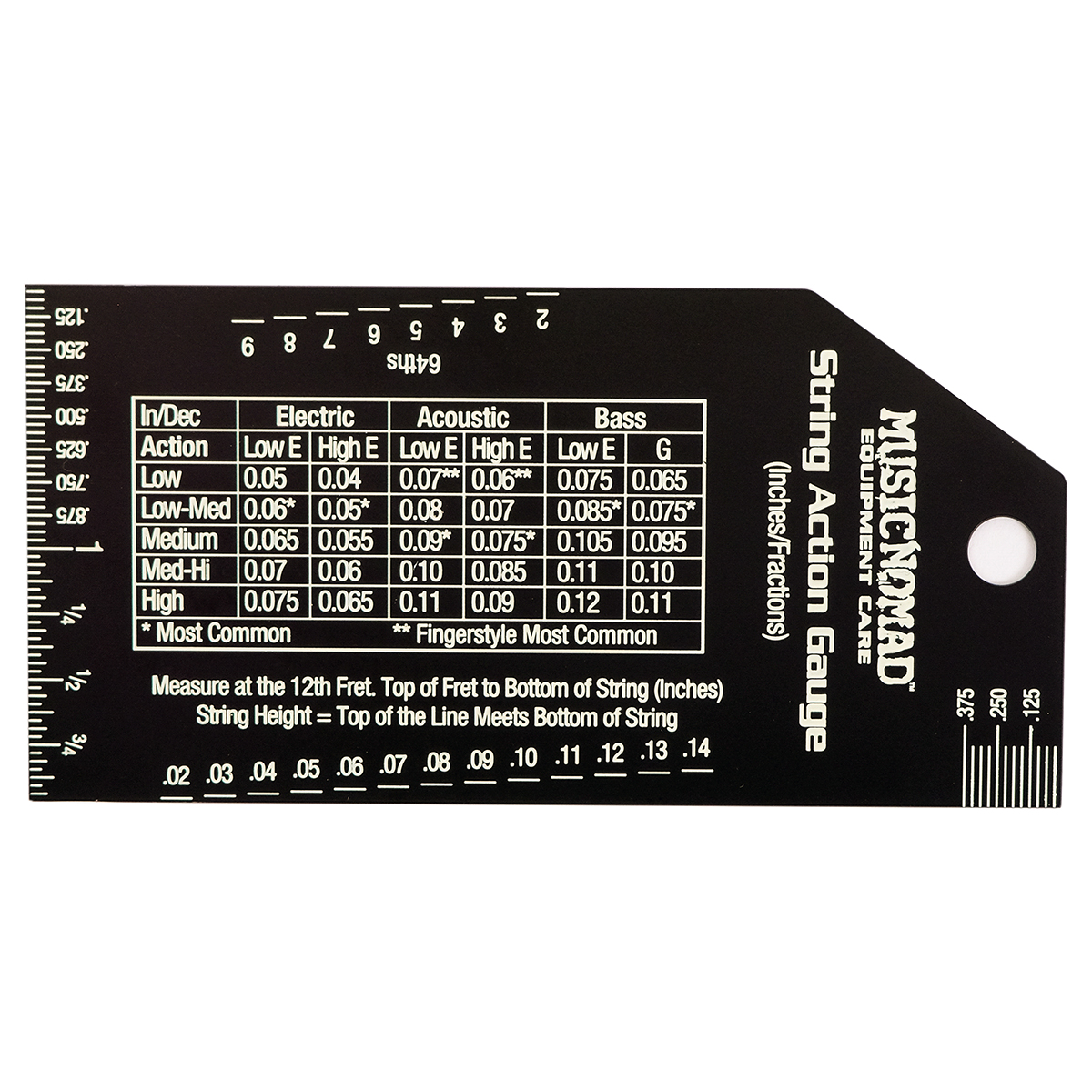 Foto 7 pulgar | Regla de Ajuste Music Nomad Mn602 para Calibración De Guitarra Bajo