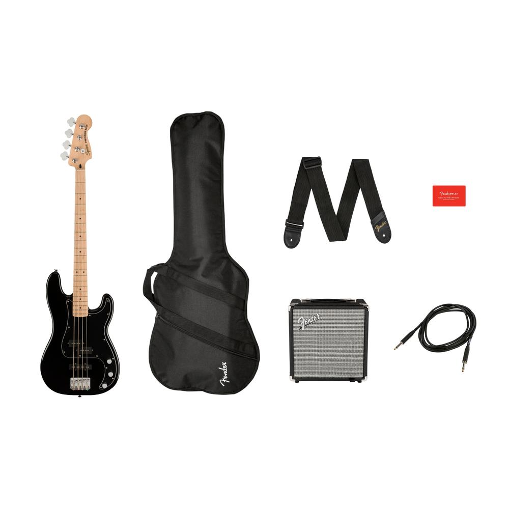 Paquete De Bajo Eléctrico Affinity Series Fender 0372981006 Negro Precision Pj