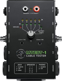 Foto 1 | Comprobador De Cables Mackie Mtest-1, Interruptor De 5 Vías Alimentado Por Batería - Venta Internacional.