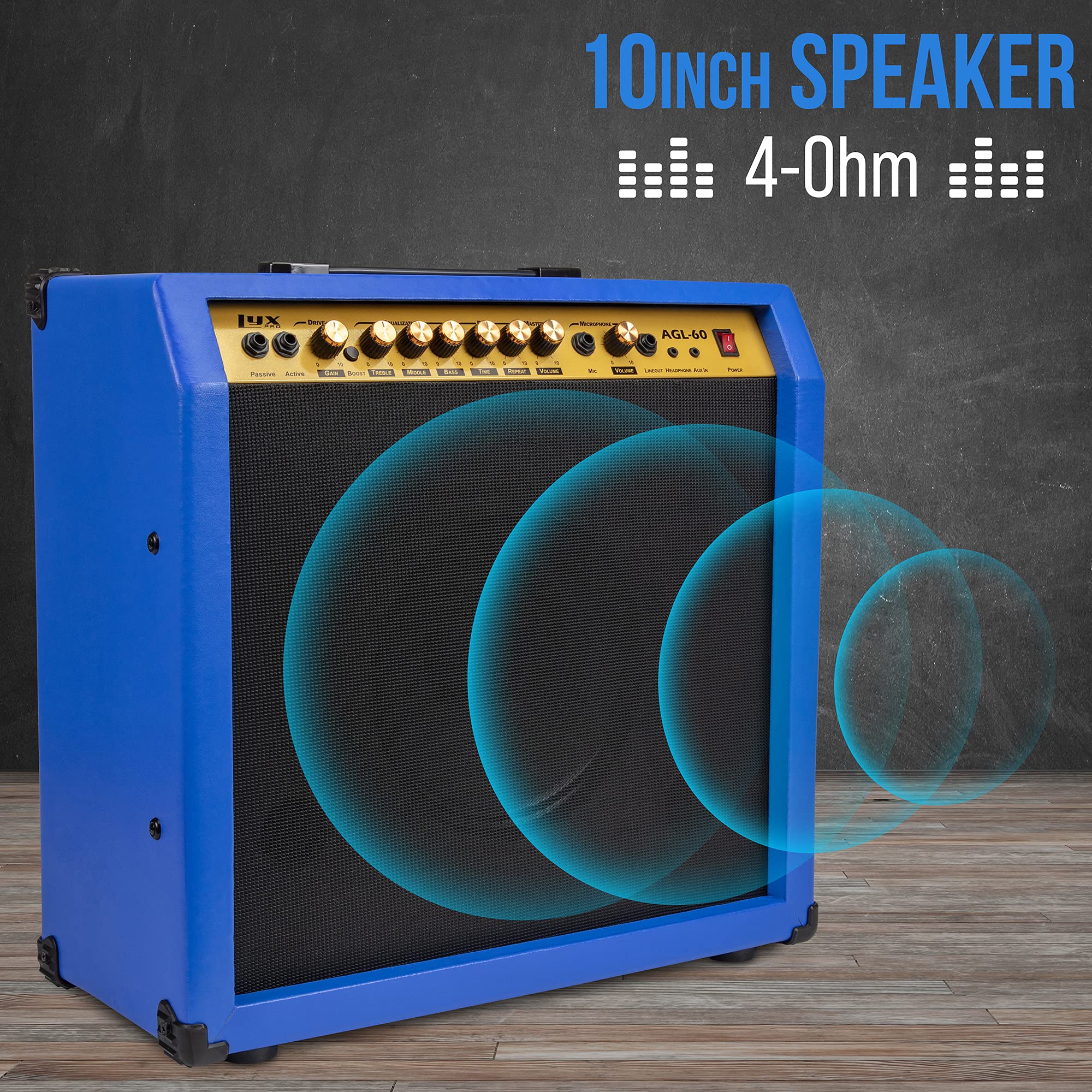 Foto 4 | Amplificador De Guitarra Eléctrica Lyxpro Combo De 60 W Con Altavoz De 10» - Venta Internacional.