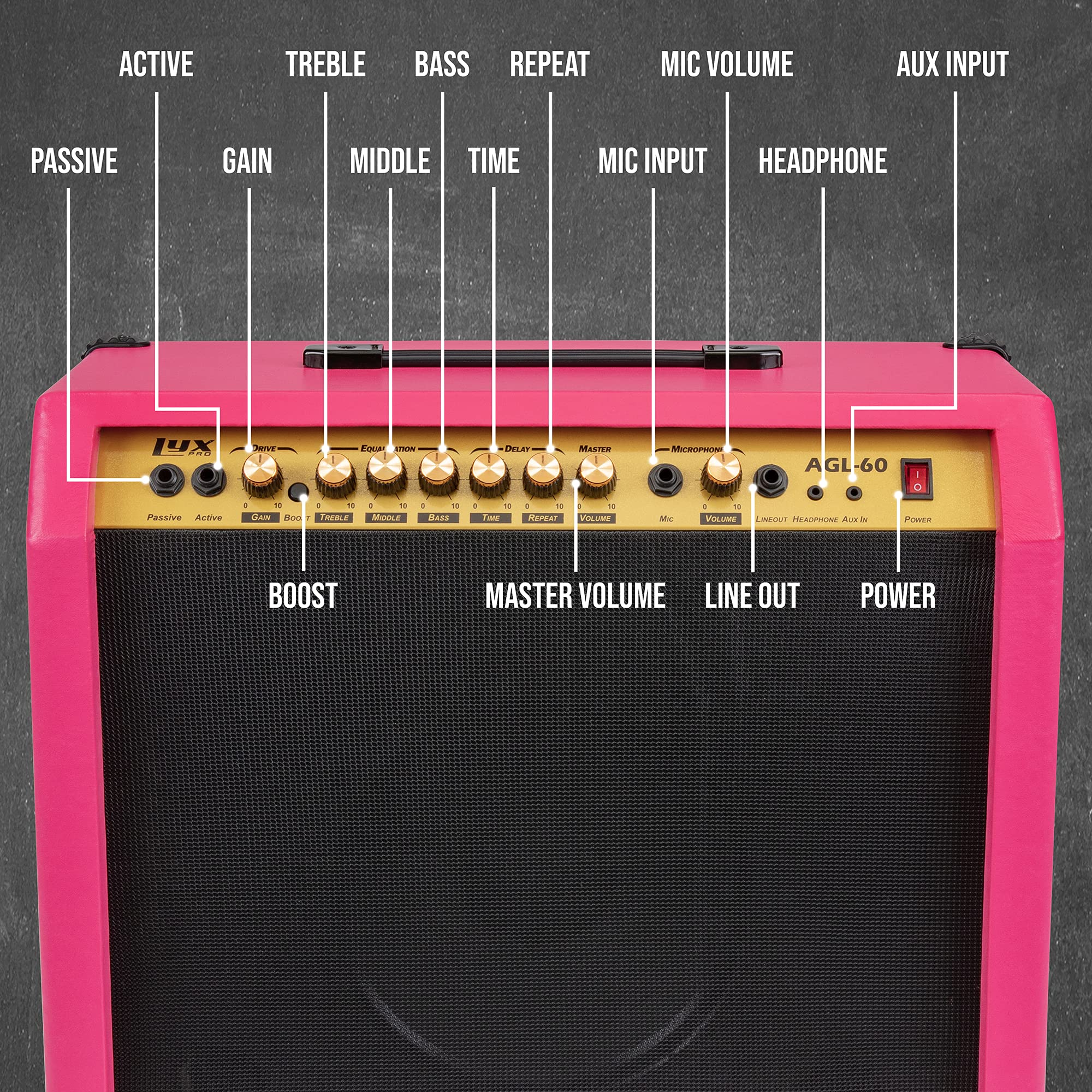 Foto 2 | Amplificador De Guitarra Eléctrica Lyxpro Combo De 60 W Con Altavoz De 10 Pulgadas - Venta Internacional.