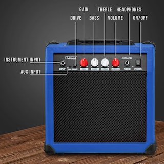 Foto 2 | Amplificador Para Guitarra Eléctrica Lyxpro De 20 W Con Altavoz - Azul - Venta Internacional.