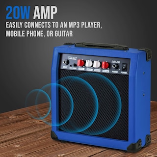 Foto 3 | Amplificador Para Guitarra Eléctrica Lyxpro De 20 W Con Altavoz - Azul - Venta Internacional.