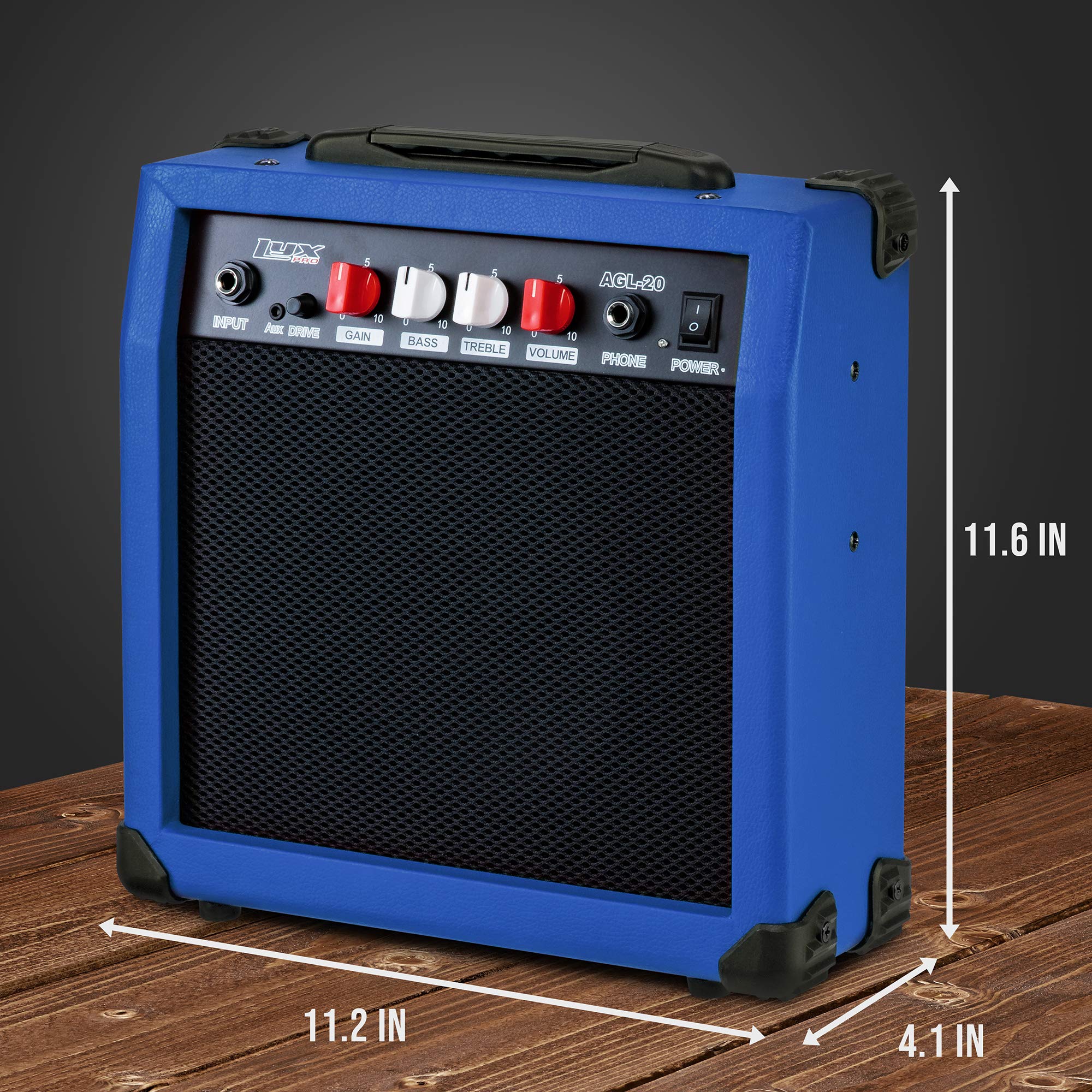 Foto 5 pulgar | Amplificador Para Guitarra Eléctrica Lyxpro De 20 W Con Altavoz - Azul - Venta Internacional.