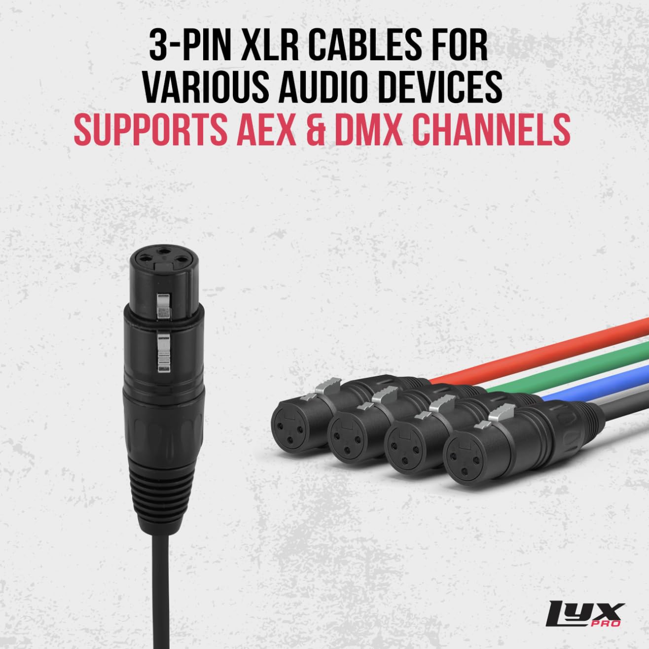 Foto 3 | Audio Snake Lyxpro Xlr De 4 Canales Y 1 M Para Escenario Y Estudio - Venta Internacional.