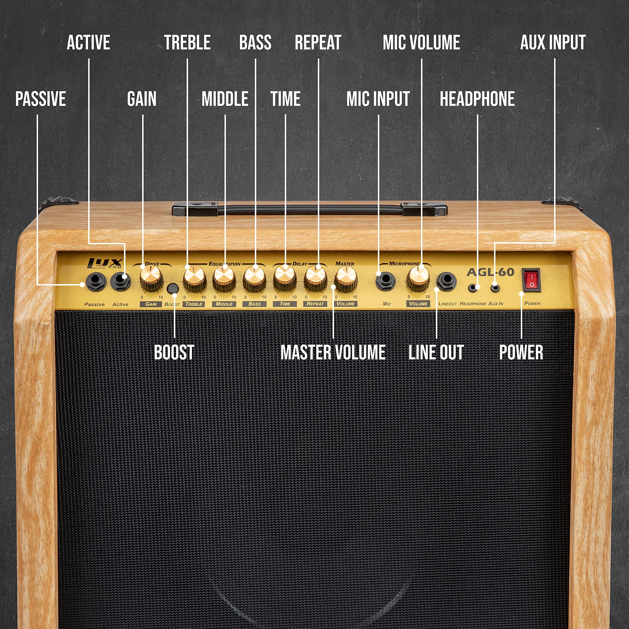Foto 3 pulgar | Amplificador De Guitarra Eléctrica Lyxpro Combo De 60 W Con Altavoz De 10 Pulgadas - Venta Internacional.