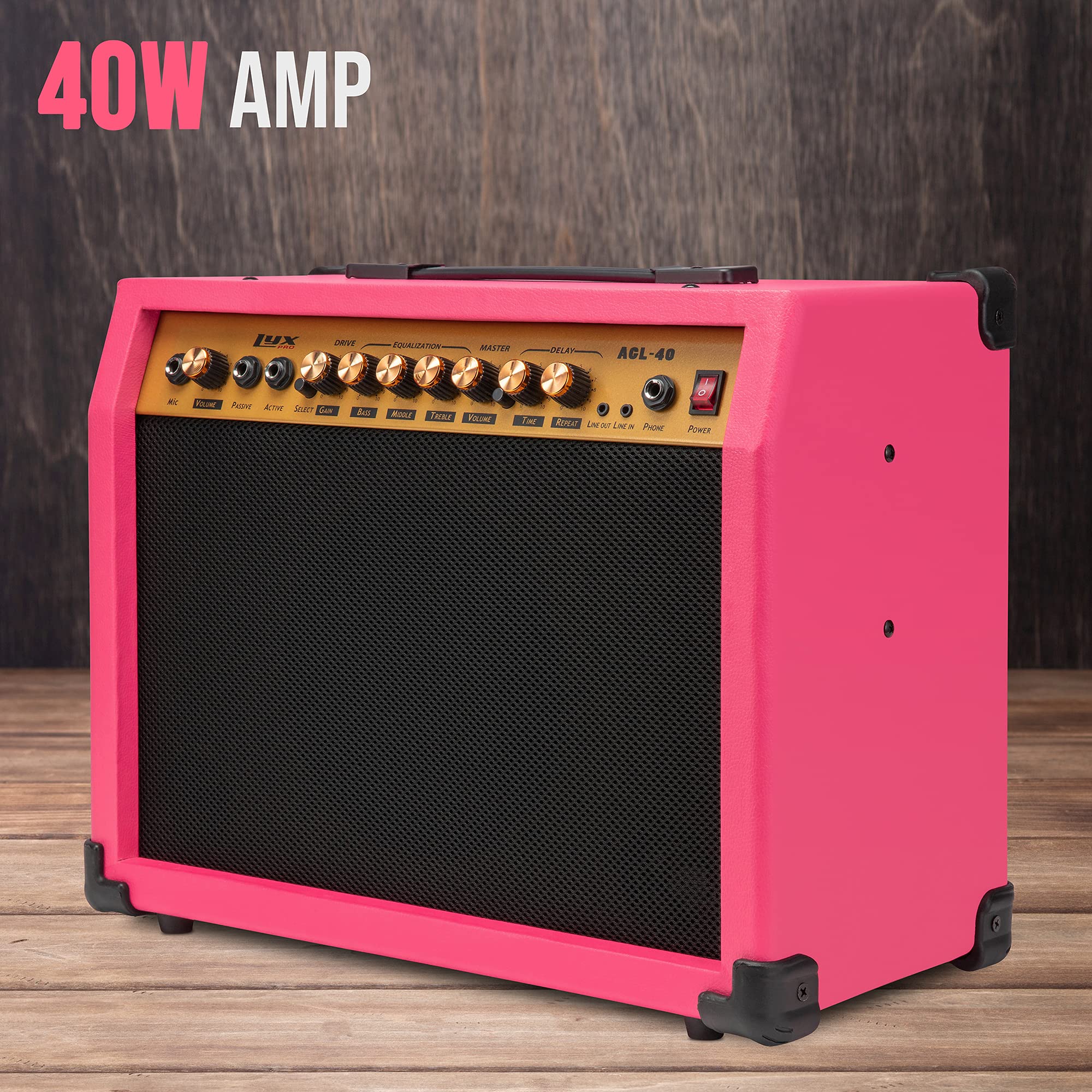 Foto 4 pulgar | Amplificador De Guitarra Eléctrica Lyxpro Combinado De 40 W Con Altavoz De 8» - Venta Internacional.