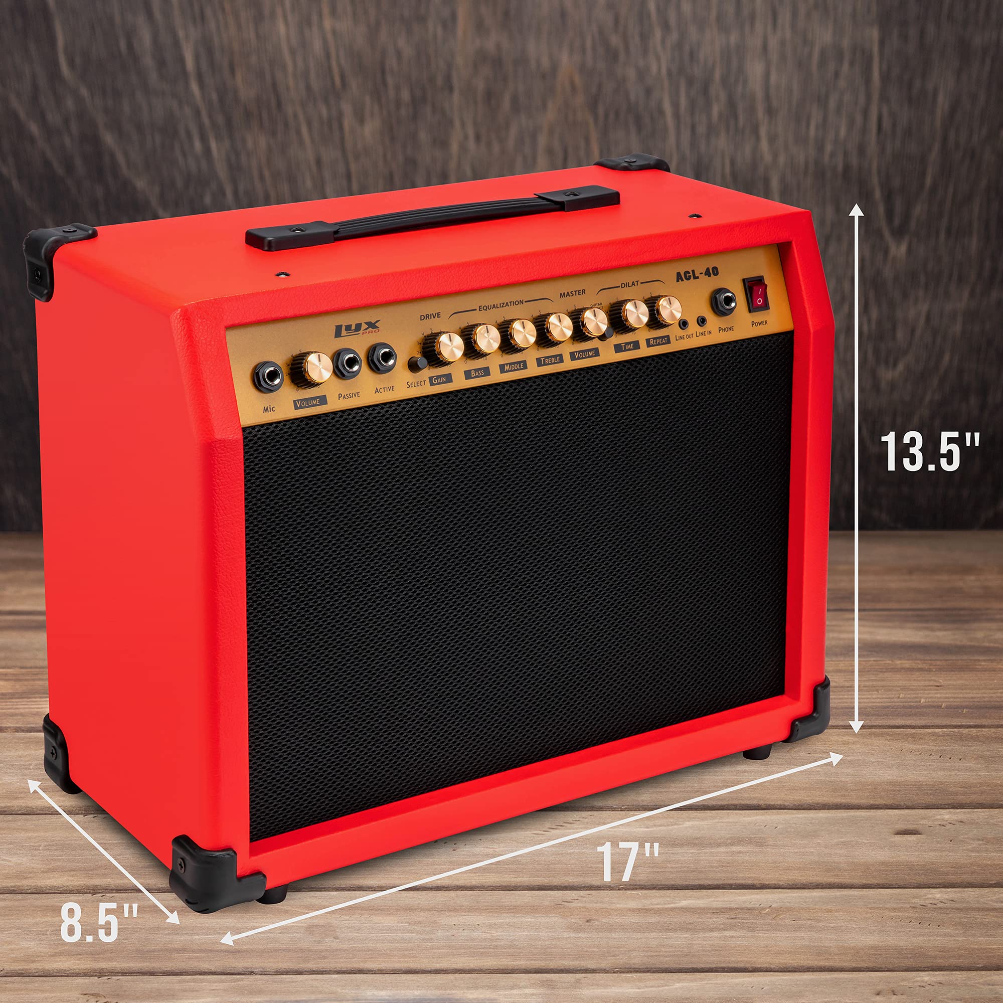 Foto 6 pulgar | Amplificador De Guitarra Eléctrica Lyxpro Combinado De 40 W Con Altavoz De 8» - Venta Internacional.