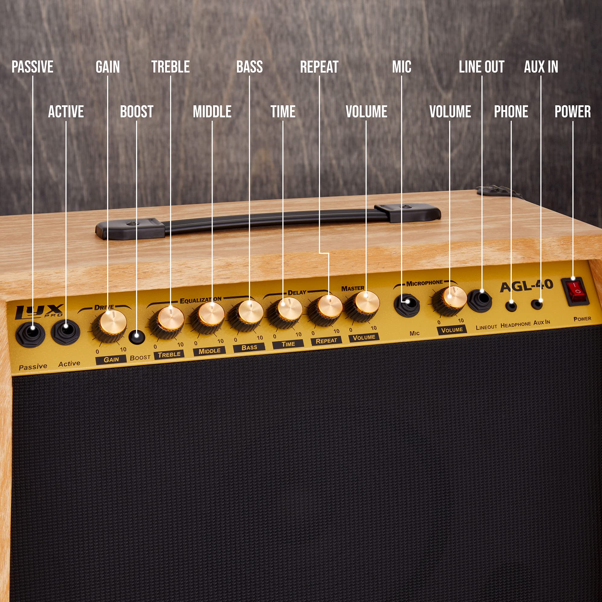 Foto 3 pulgar | Amplificador Para Guitarra Eléctrica Lyxpro 40w Solid State Studio - Venta Internacional.
