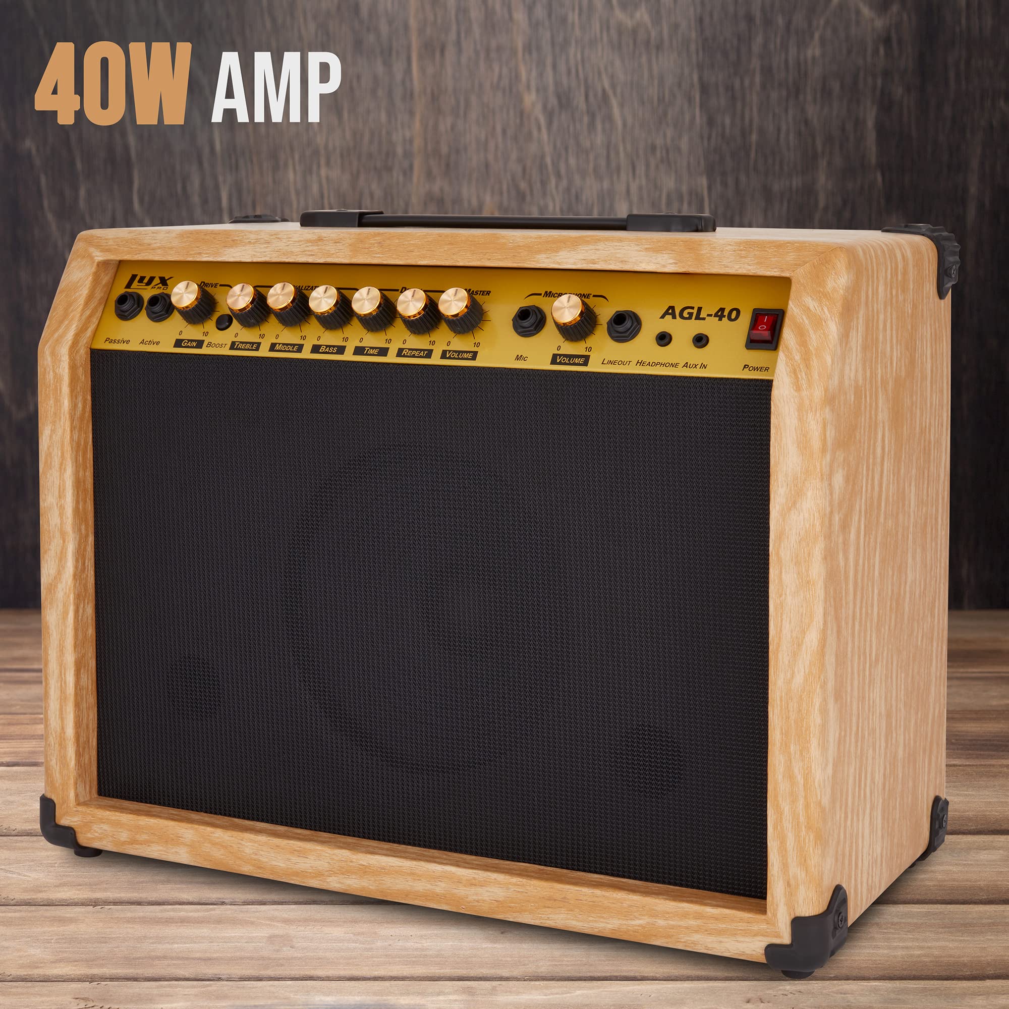 Foto 4 pulgar | Amplificador Para Guitarra Eléctrica Lyxpro 40w Solid State Studio - Venta Internacional.