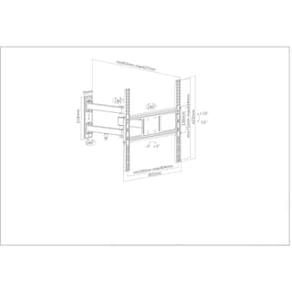 Foto 7 | Soporte TV Manhattan 461320 color Negro para Pared 35 KG 32 '' a 55 '' Articulado