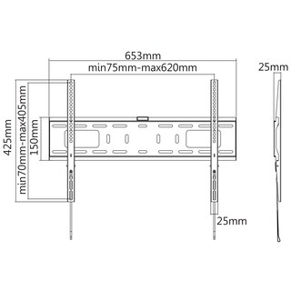 Foto 7 | Soporte Tv para Pared 50kg 37'' a 70'' Fijo Manhattan 461986