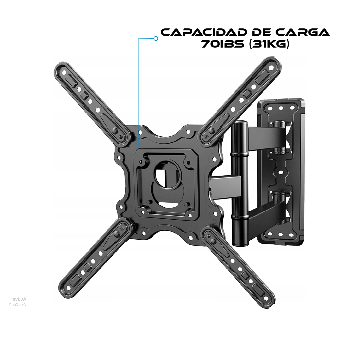 Foto 4 | Soporte de Pared Ccn Brazo para Pantalla Virtual Zone  32'' a 60''