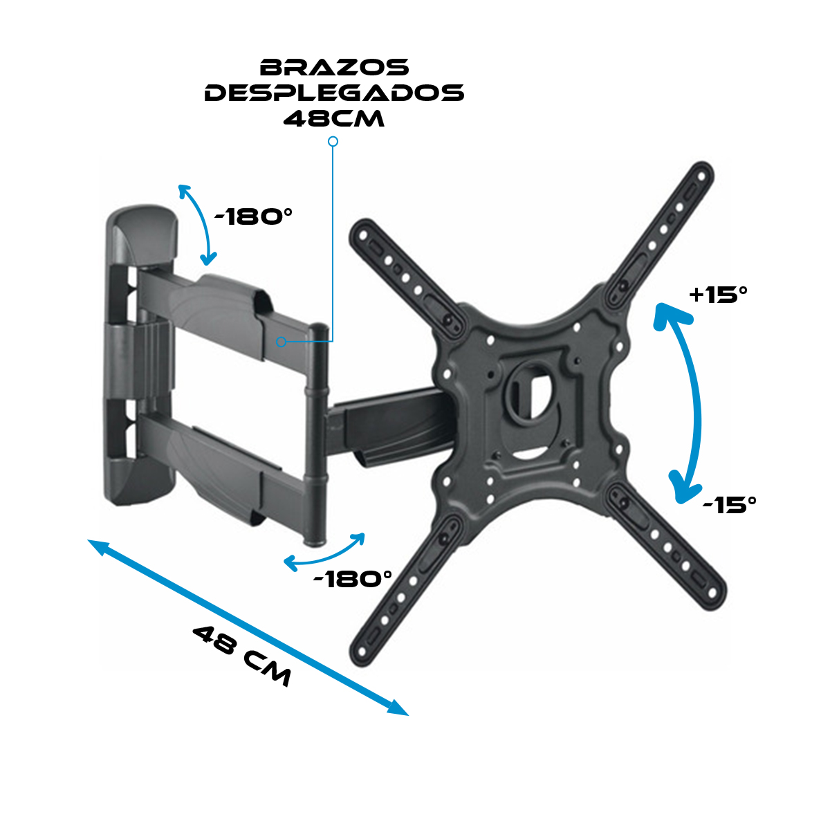 Foto 6 pulgar | Soporte de Pared Ccn Brazo para Pantalla Virtual Zone  32'' a 60''