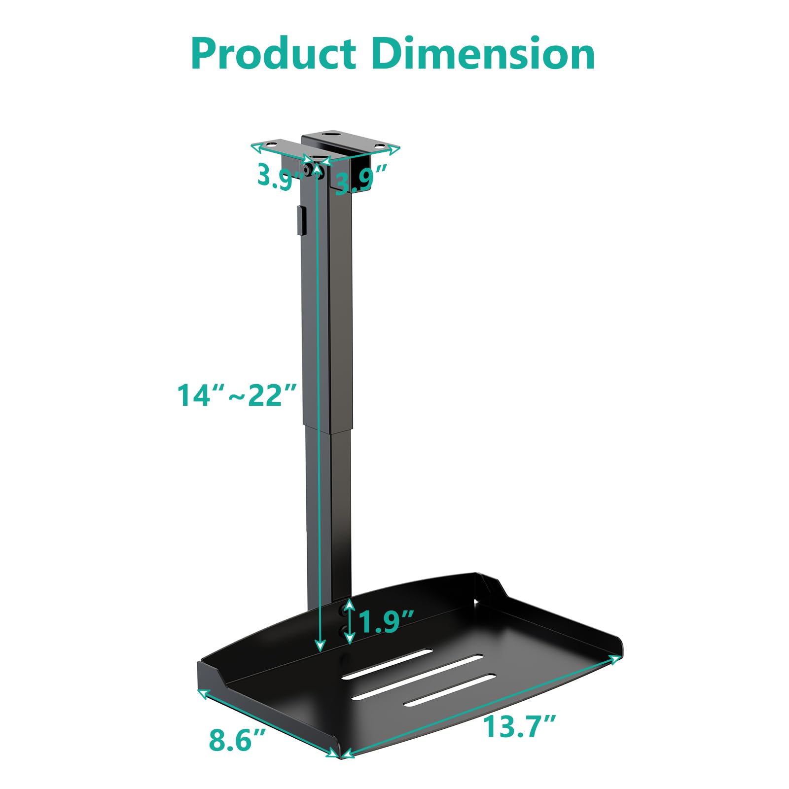 Foto 3 | Bandeja De Techo Para Proyector Wali Pm-005-b De 10 A 15 Kg, Color Negro - Venta Internacional.