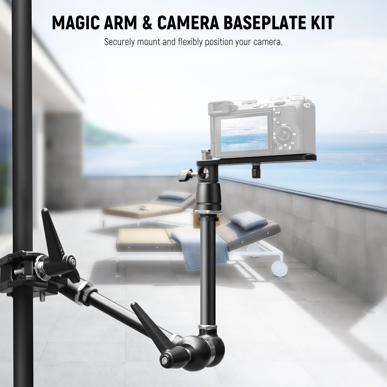 Foto 3 | Soporte Para Cámara Neewer 21 Magic Arm Con Super Clamp Ua018 - Venta Internacional.