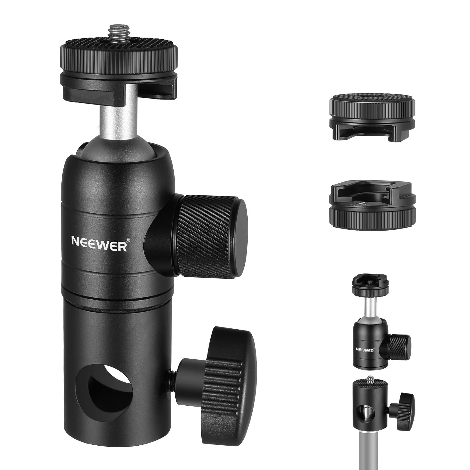 Foto 2 pulgar | Adaptador Neewer Para Montaje En Soporte De Luz Con Zapata Fría Y Cabeza Esférica - Venta Internacional.