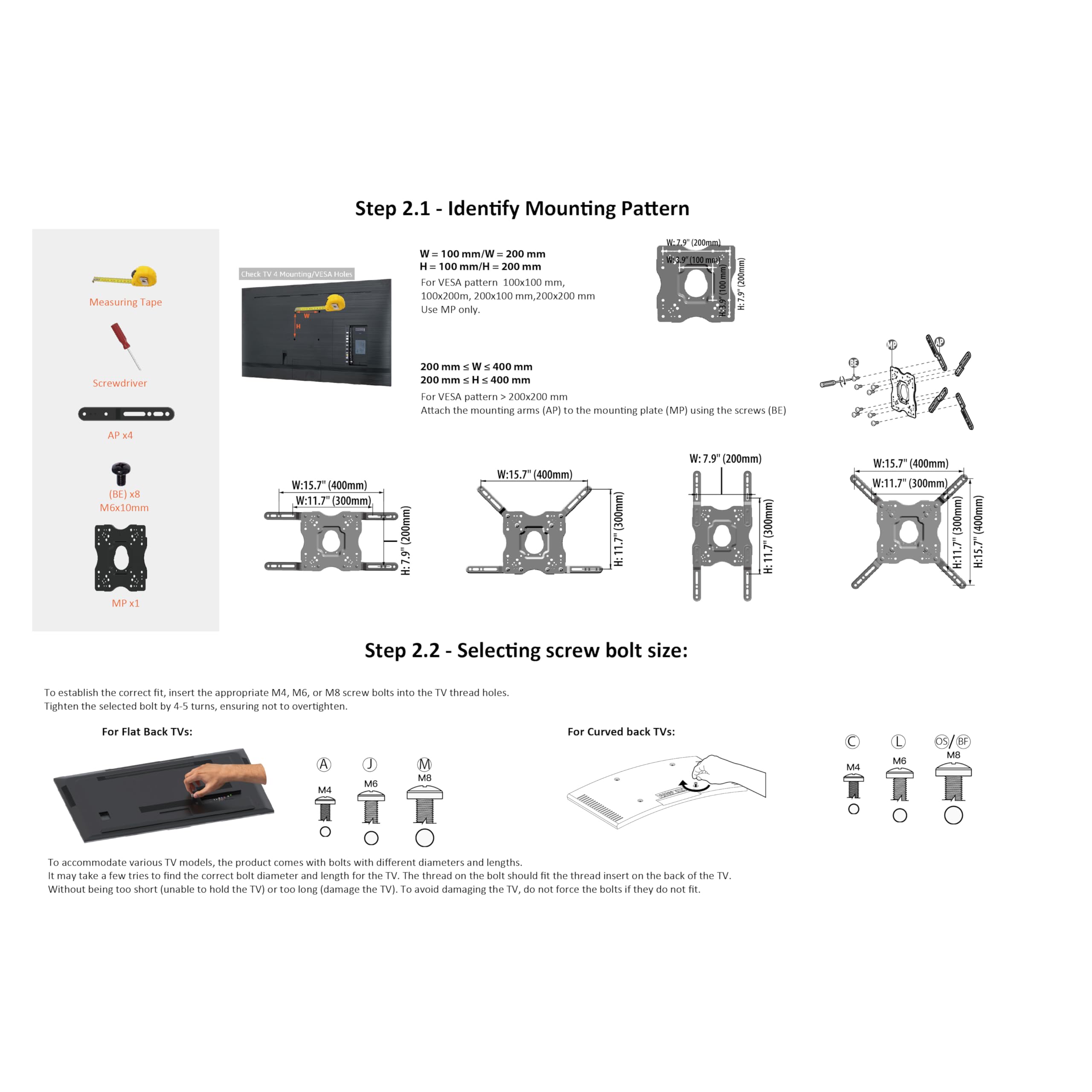 Foto 7 pulgar | Soporte De Pared Para Tv Amazon Basics Full Motion, 26-55 Pulgadas, 36,3 Kg - Venta Internacional.