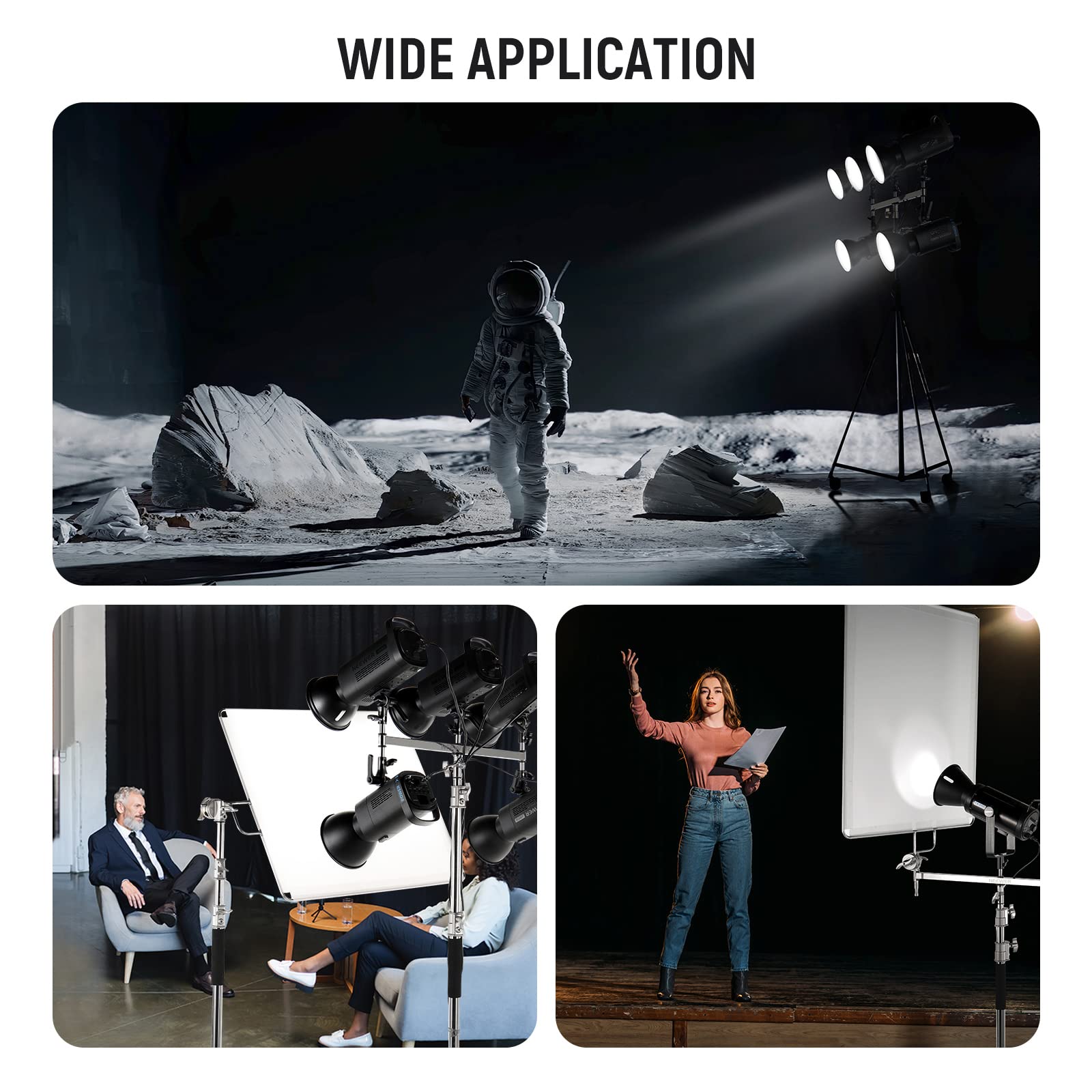 Foto 5 pulgar | Cabezal Triple Boom Arm Neewer Baby Para Luz Led Y Flash Estroboscópico - Venta Internacional.