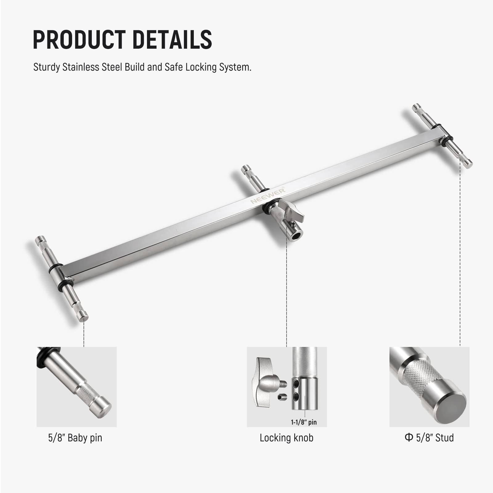 Foto 8 pulgar | Cabezal Triple Boom Arm Neewer Baby Para Luz Led Y Flash Estroboscópico - Venta Internacional.