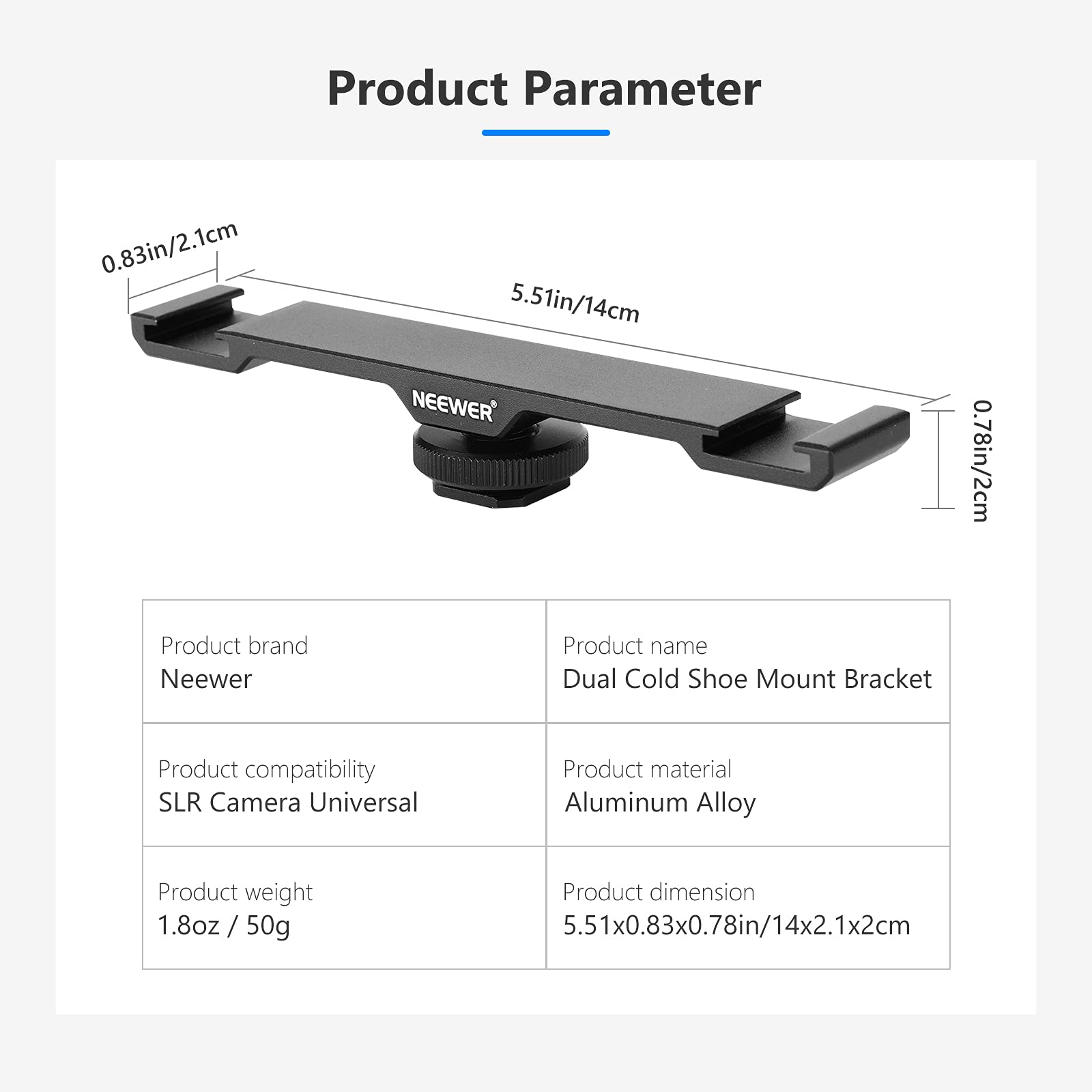 Foto 8 pulgar | Soporte Doble De Montaje En Frío Neewer Para Iphone Nikon Canon - Venta Internacional.