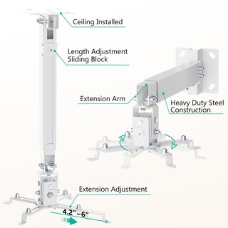 Foto 2 | Soporte De Techo/pared Para Proyector Wali Pm-003-w Universal 20 Kg - Venta Internacional.