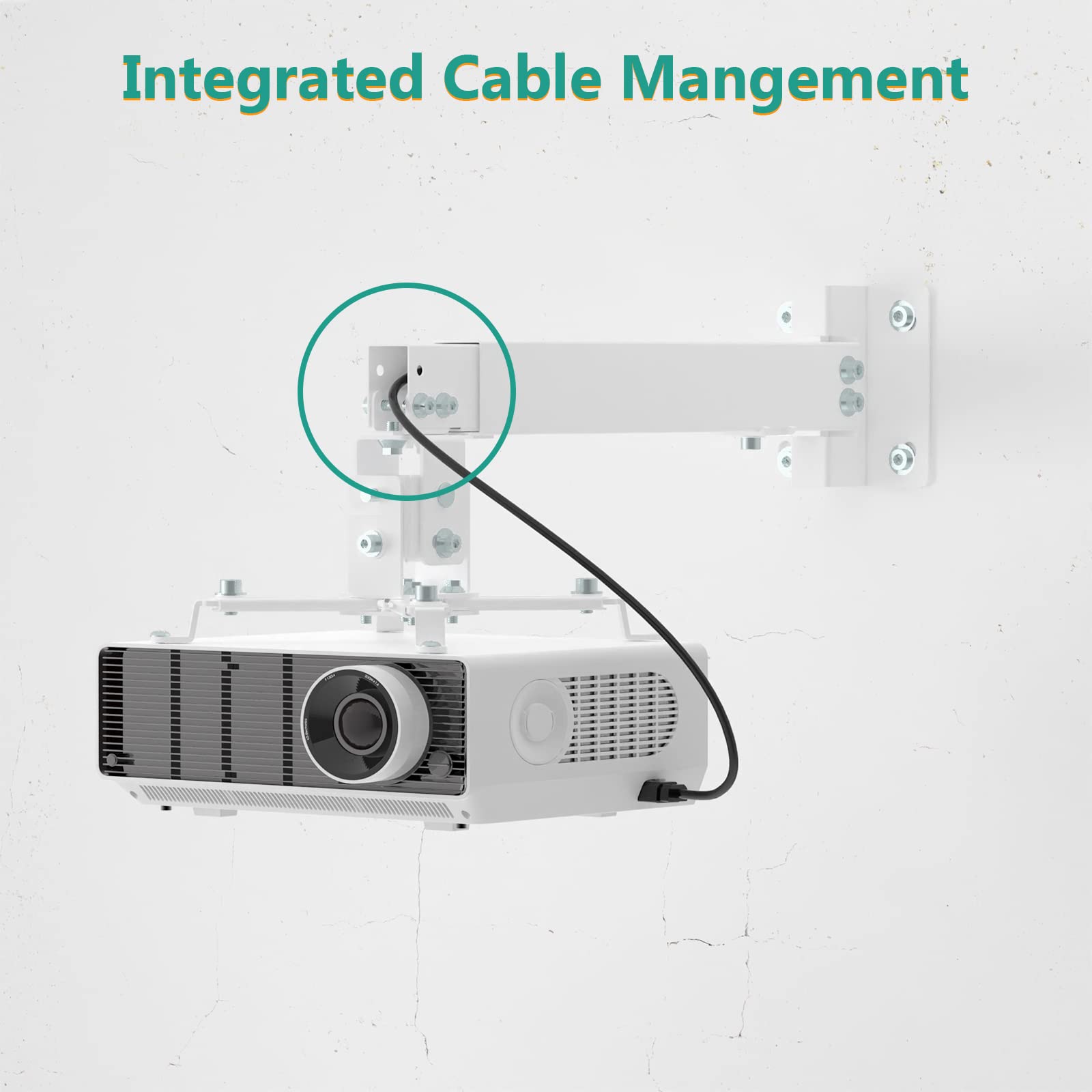 Foto 5 pulgar | Soporte De Techo/pared Para Proyector Wali Pm-003-w Universal 20 Kg - Venta Internacional.