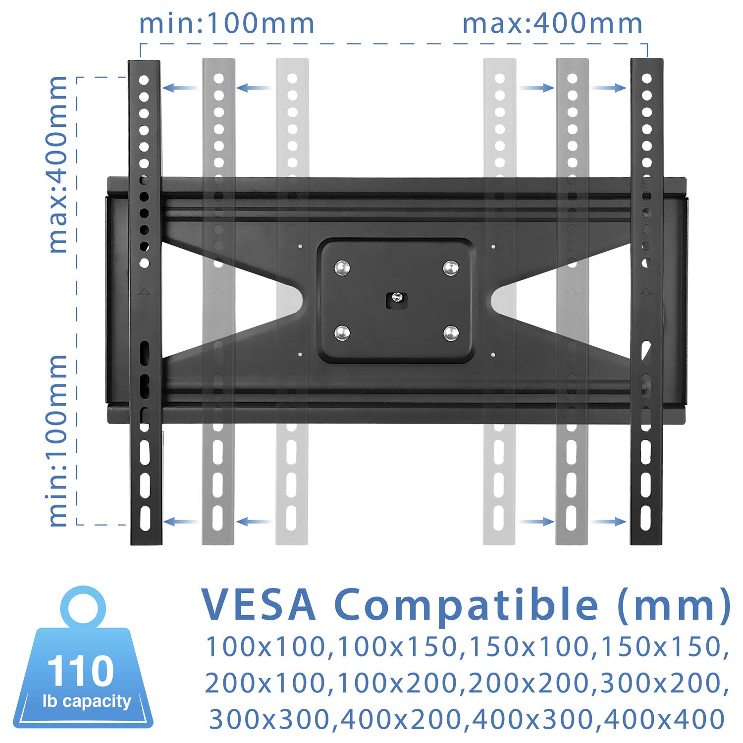 Foto 6 pulgar | Soporte Para Tv Mount-it! Eslabón Giratorio Resistente Atornillado 32-55 - Venta Internacional.