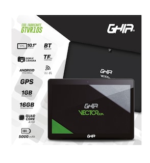 Foto 2 | Tablet Ghia Vector Slim Quad Core 1gb Ram 16gb 10.1'' Wifi color Negro