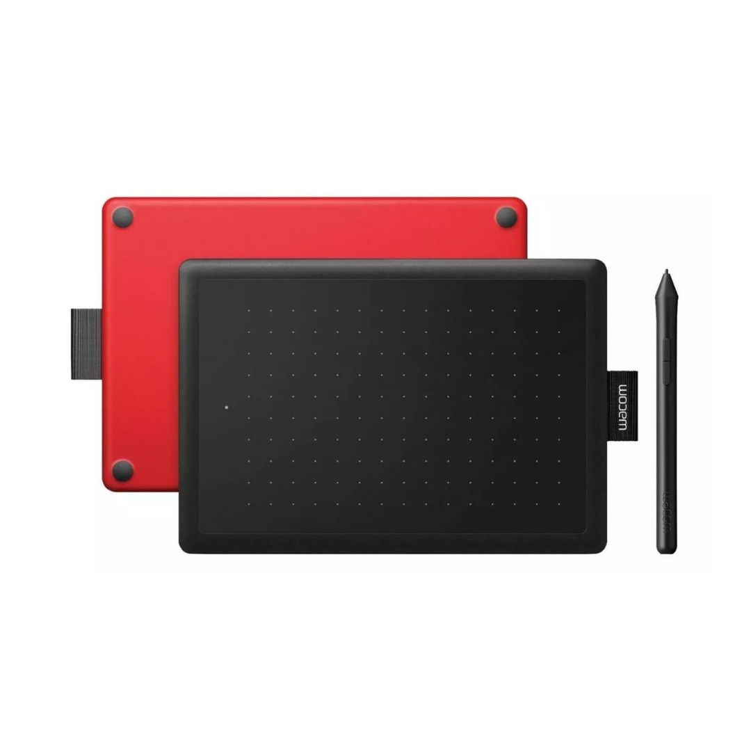 Foto 4 pulgar | Tableta Grafica Wacom One By Ctl-472 Tableta Gráfica - 2540 Lpi - Cable - Negro, Rojo
