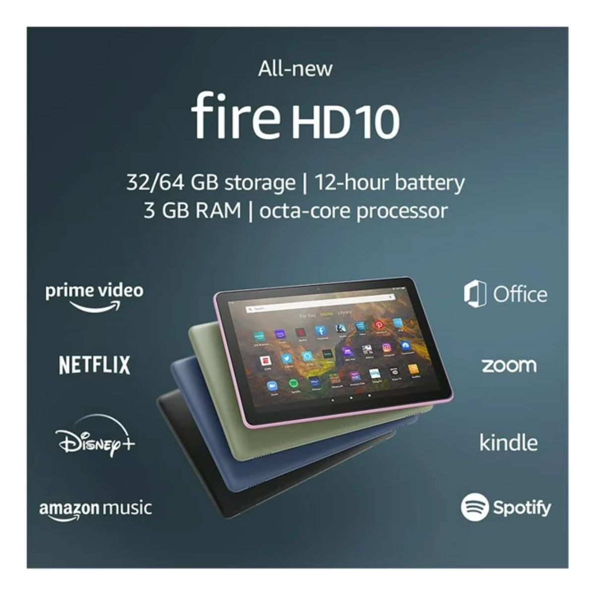 Foto 4 pulgar | Tablet Fire Hd 10 Amazon Negro 10.1 Pulgadas 64 Gb