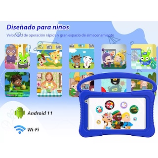 Foto 2 | Tableta Android 11 de 2+32gb Ram Eo Safe Imports ESI-8758 Azul Anticolisión