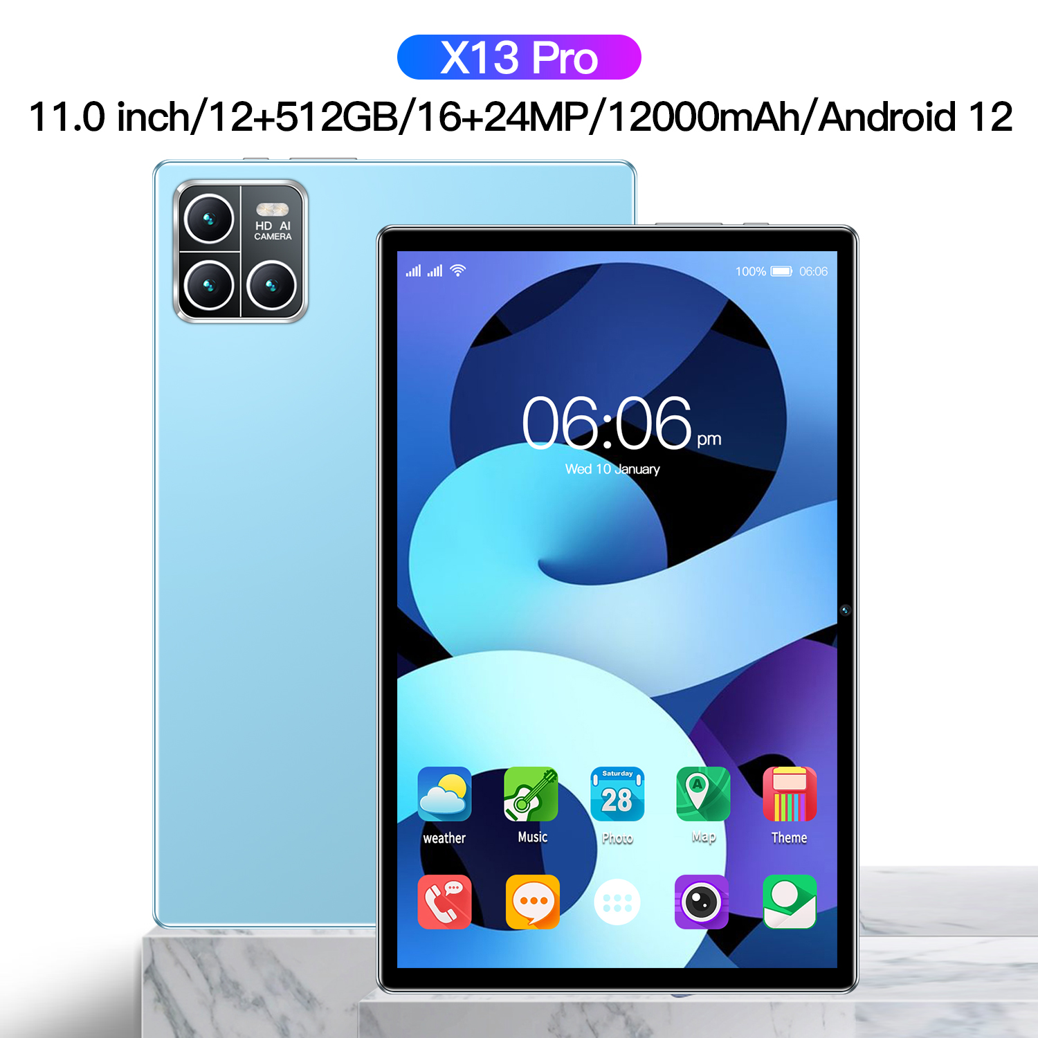 Venta Internacional-tableta X13 Pro De 11,1 Pulgadas: 12 Gb De Ram, 512 Gb De Ro