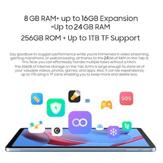 Foto 4 | Tableta Blackview Tab 16 Pro Android 14 4G 11 Pulgadas 24 GB + 256 GB - Venta Internacional