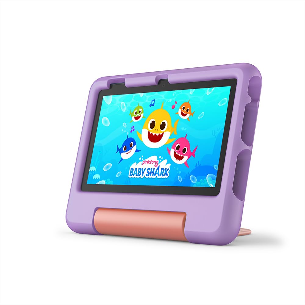 Tablet Amazon Fire 7 Kids Con Batería De 32 Gb Y 10 Horas, Color Morado - Venta Internacional.