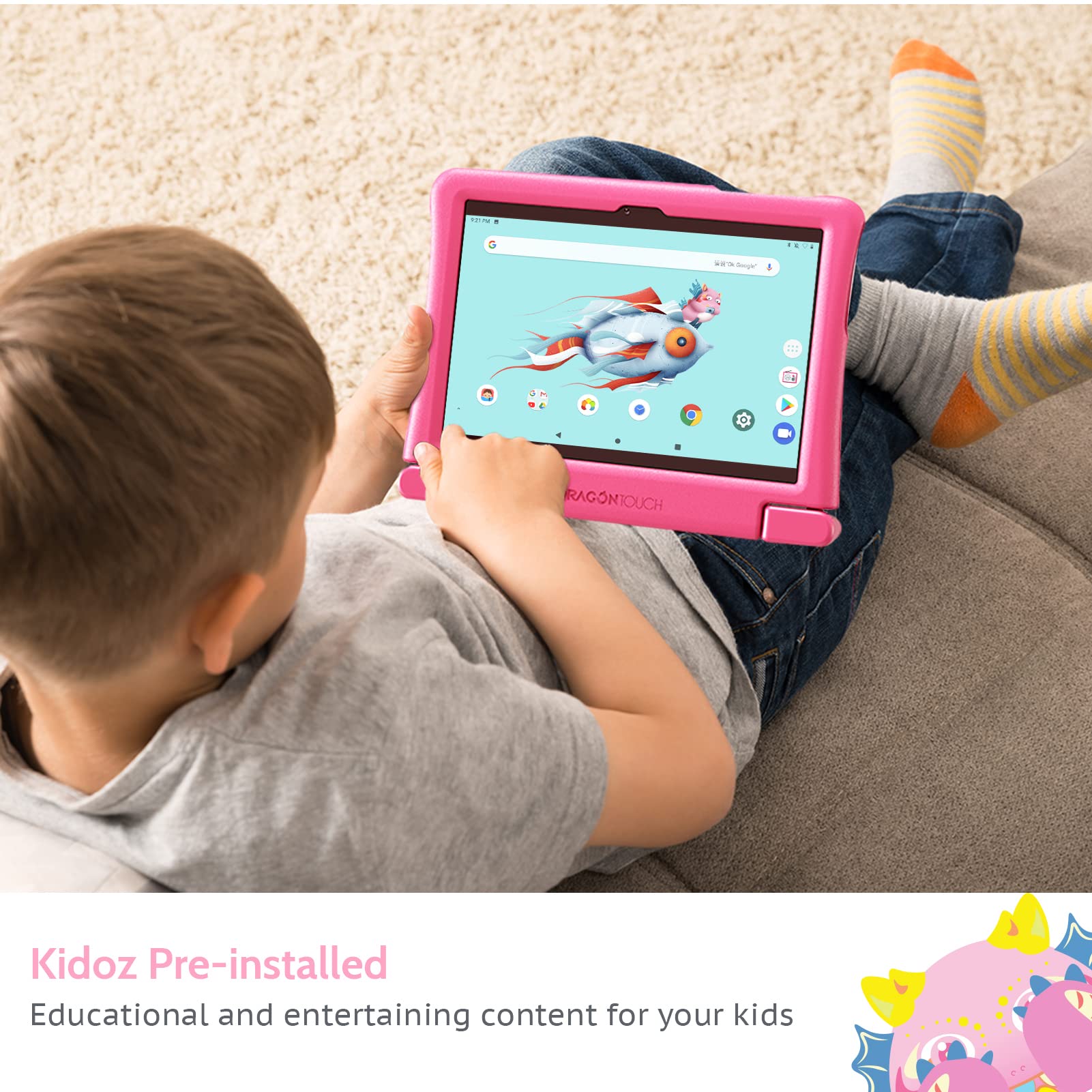 Foto 4 | Tablet Dragon Touch Kids De 10 Pulgadas, 32 Gb De Almacenamiento Y 2 Gb De Ram, Color Rosa - Venta Internacional.