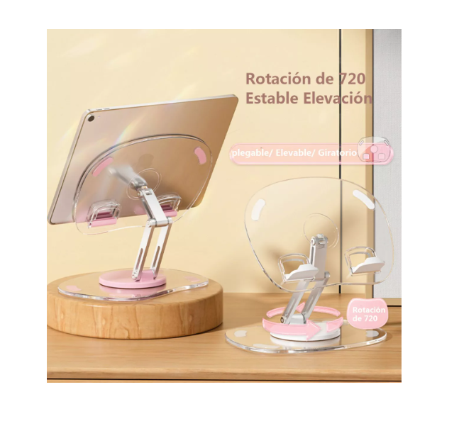 Foto 3 pulgar | Soporte Wünd  360 Ajustable Plegable Para Tableta/télefono Rosa