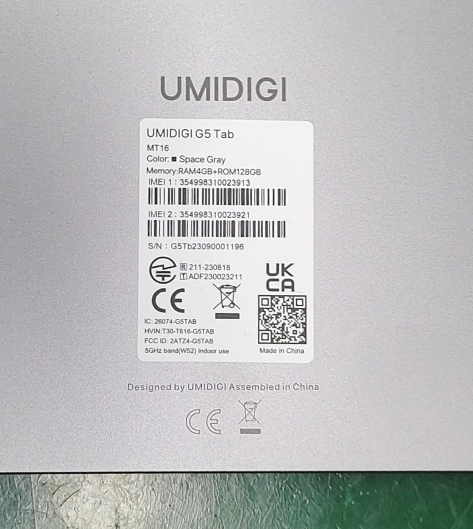 Foto 6 pulgar | Tableta Umidigi G5 Tab Desbloqueada Android 13 De 8 Gb/128 Gb De 10.1 Pulgadas - Venta Internacional.