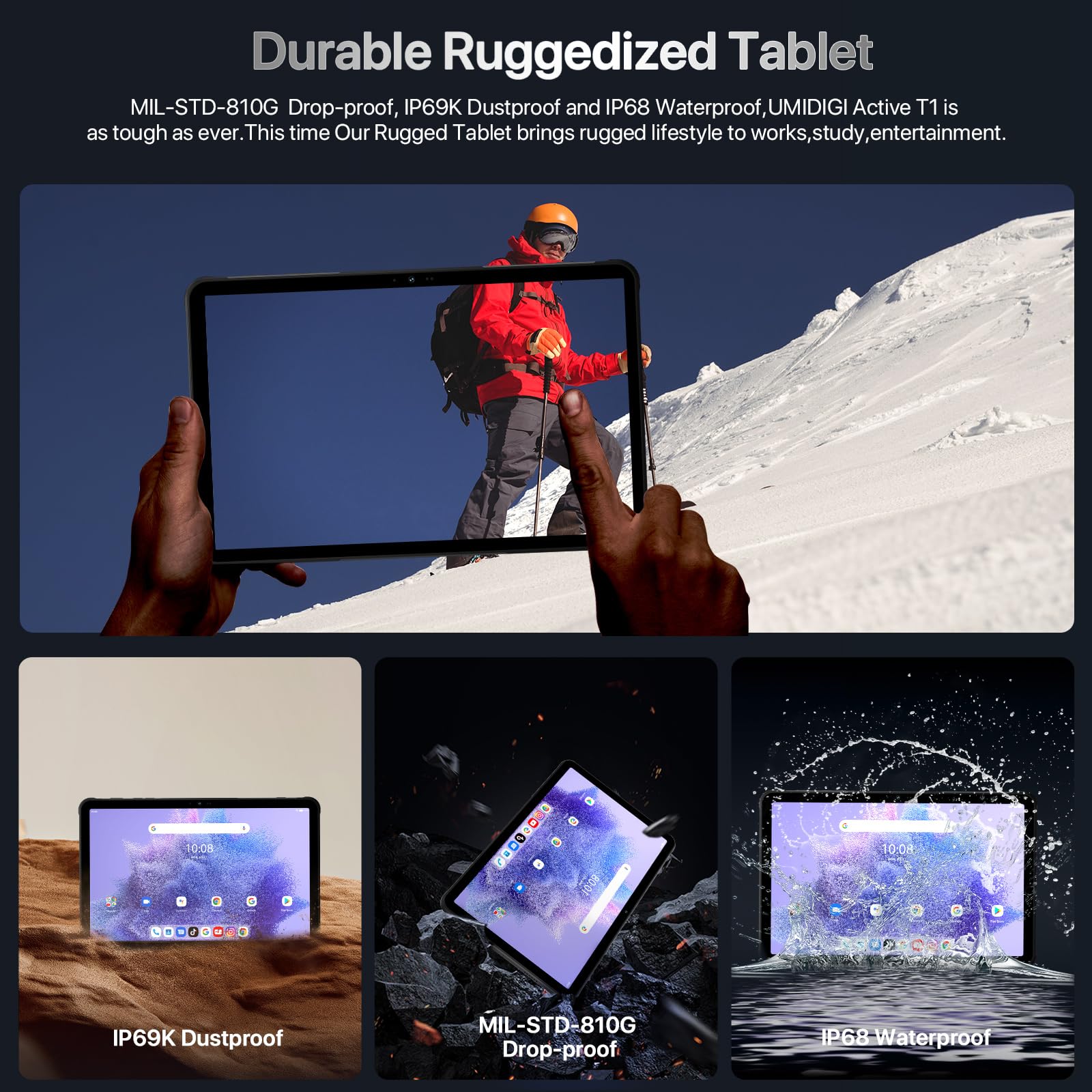 Foto 4 pulgar | Tablet Umidigi Active T1 De 11 Pulgadas, 2k, Android 13, 16 Gb+128 Gb - Venta Internacional.