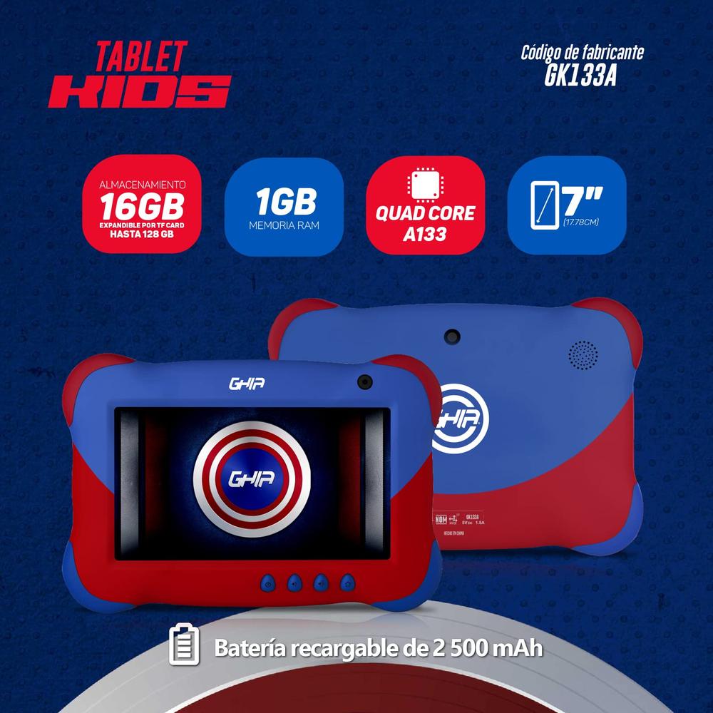 Foto 3 pulgar | Tablet Ghia Para Niños 7 Kids 7'' 16gb Android 11 Go