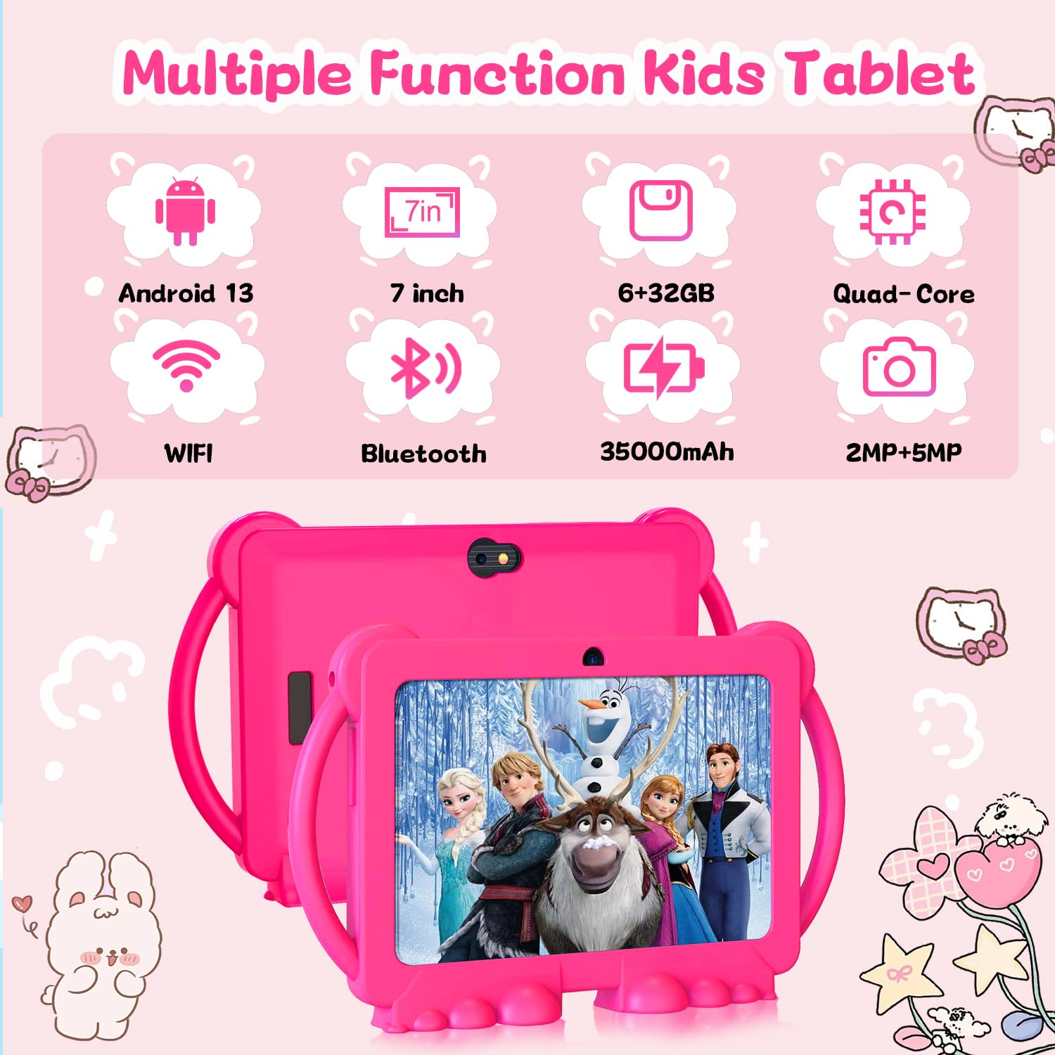 Foto 3 pulgar | Tablet Yobanse Kids De 7 Pulgadas, 6 Gb De Ram, 32 Gb De Rom, Android 13, Rosa - Venta Internacional.