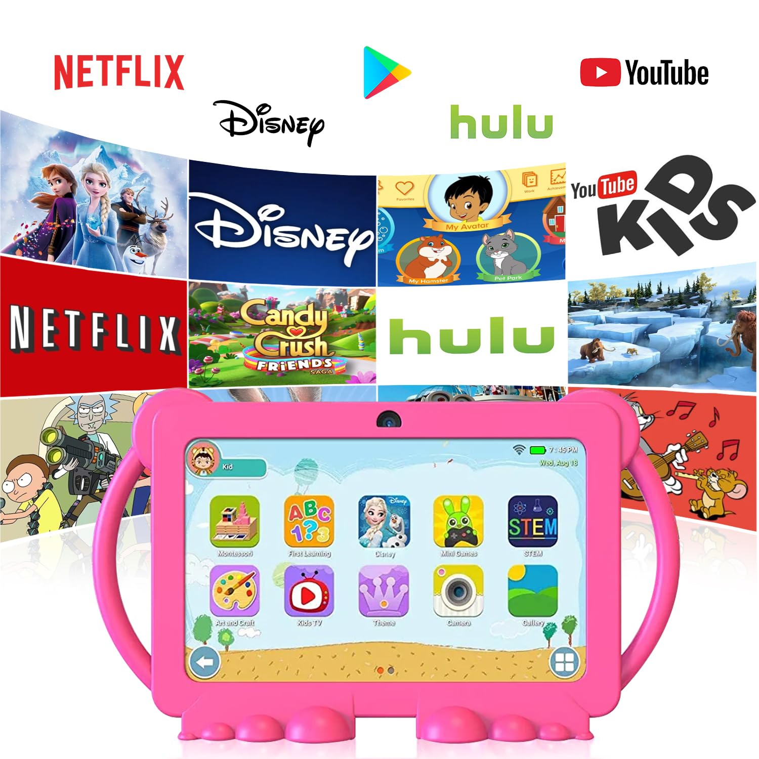 Foto 4 pulgar | Tablet Yobanse Kids De 7 Pulgadas, 6 Gb De Ram, 32 Gb De Rom, Android 13, Rosa - Venta Internacional.