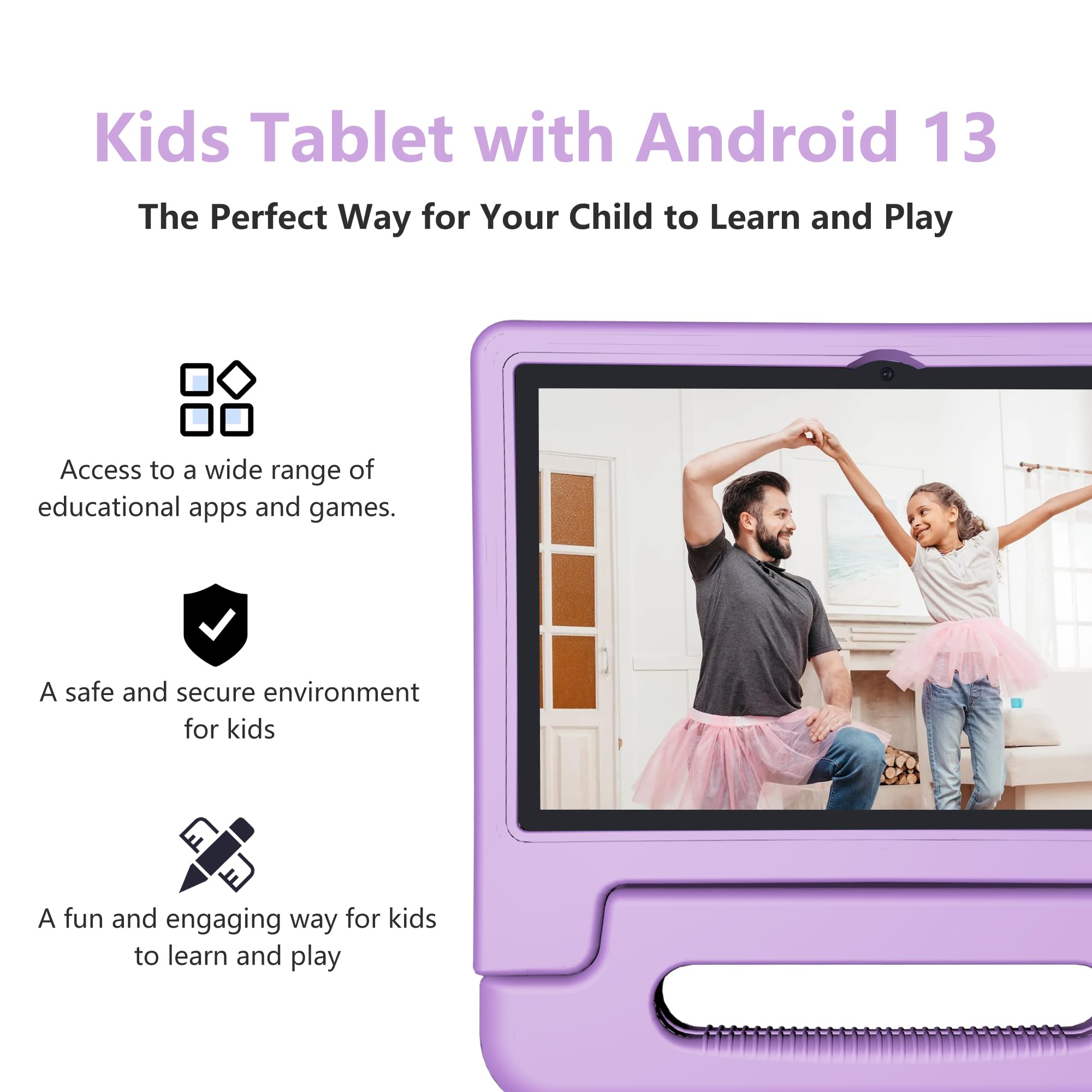Foto 3 pulgar | Tableta Para Niños Nobklen 10 Pulgadas Android 13 4gb+64gb Wifi 6 - Venta Internacional.